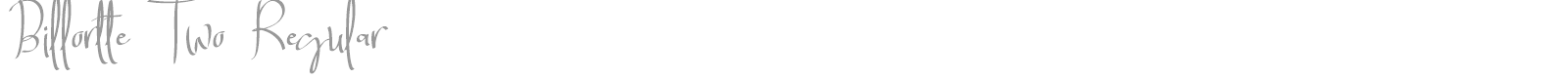 Billortte Two font preview